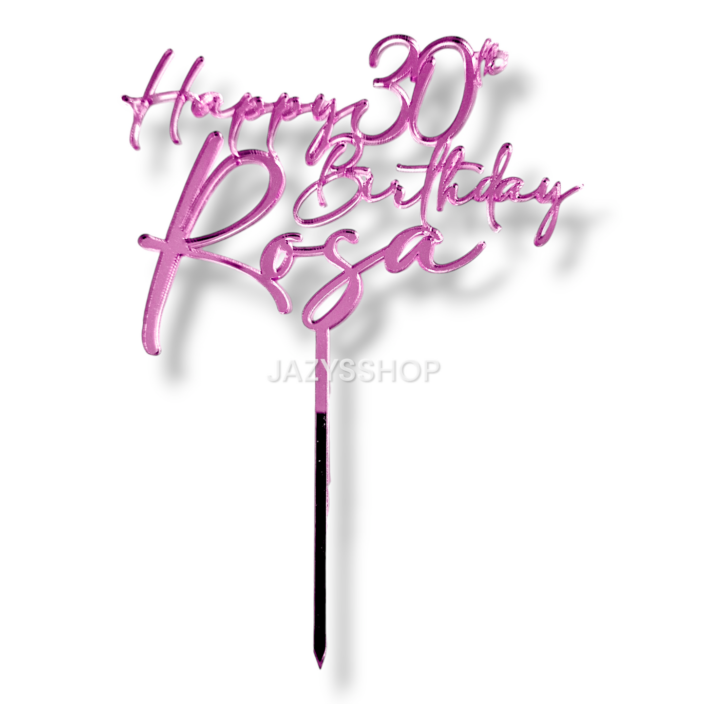 Personalisierbarer Topper Modern Zahl&Name
