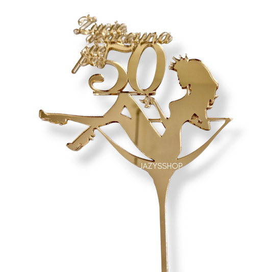 Individueller Acryltopper "Girl in the glass"