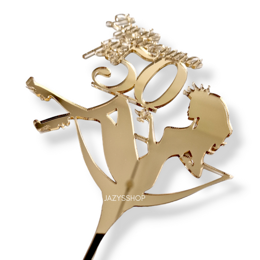 Individueller Acryltopper "Girl in the glass"