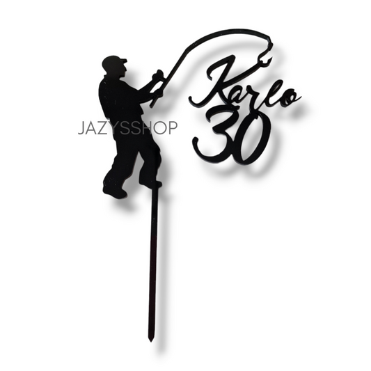 Individueller Acryltopper "Angler"