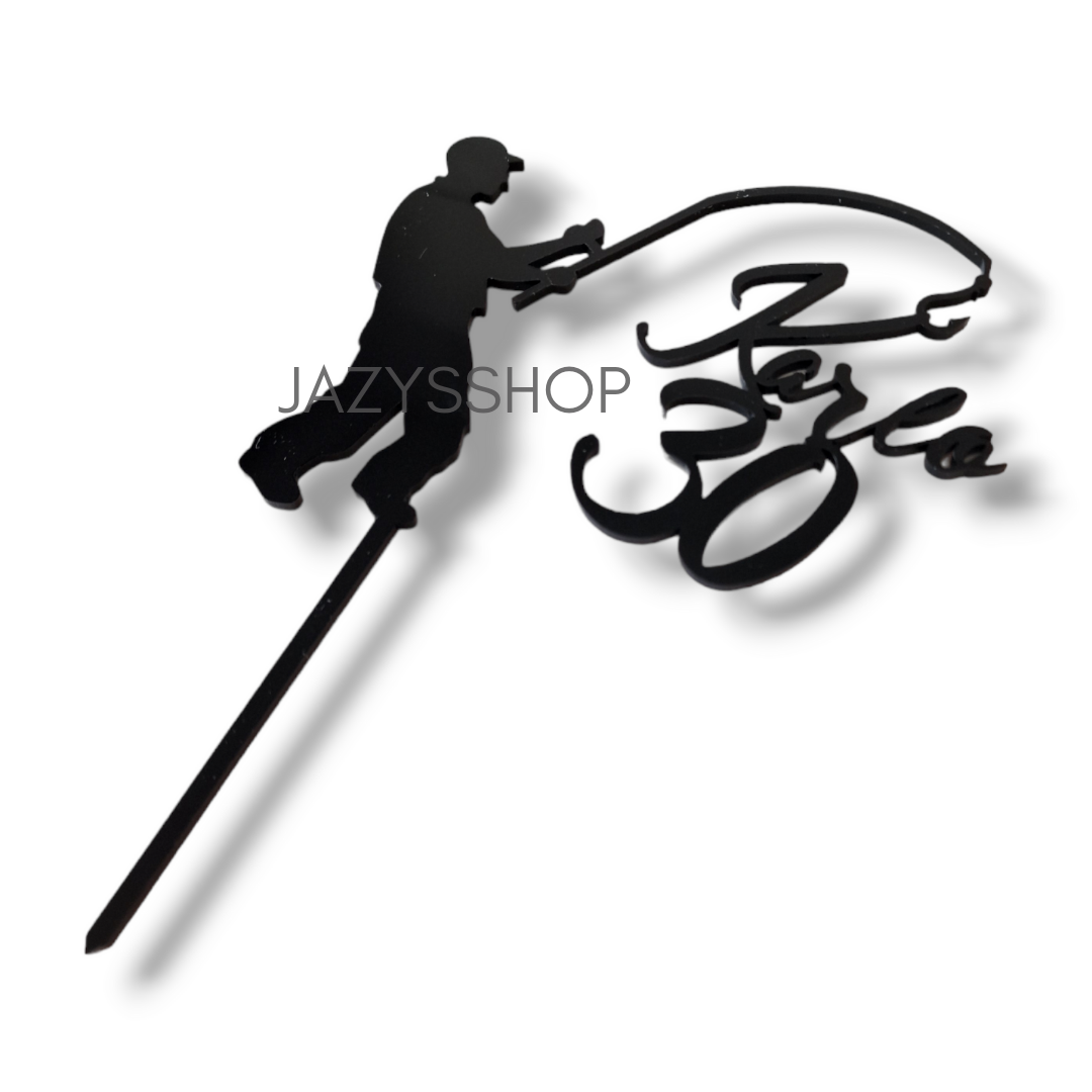 Individueller Acryltopper "Angler"