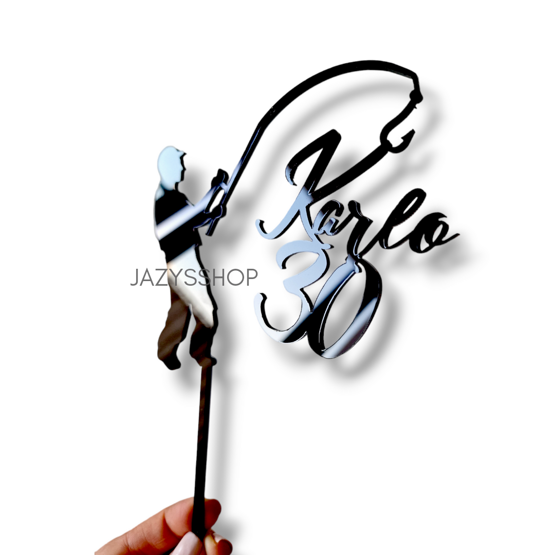 Individueller Acryltopper "Angler"