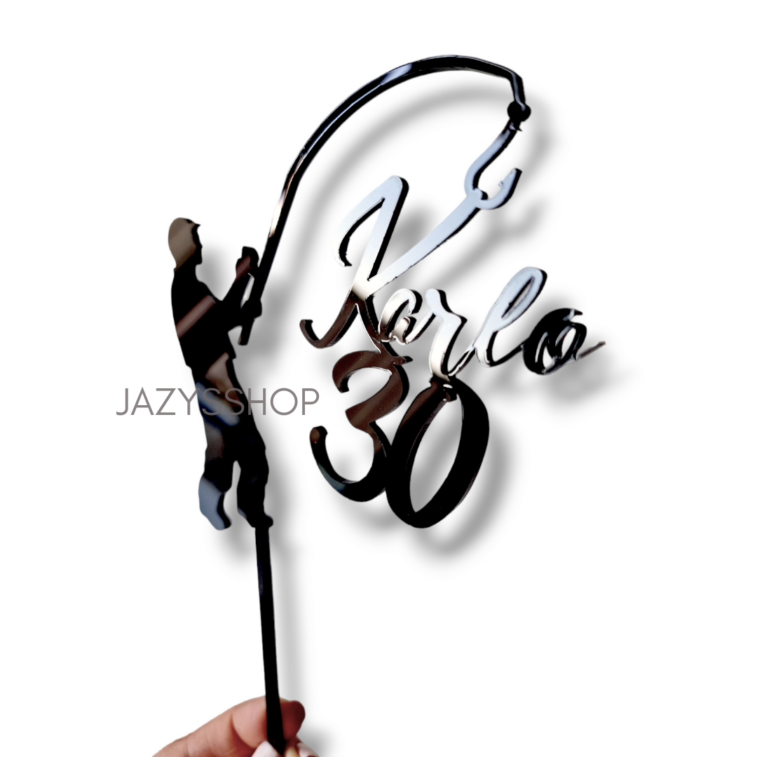 Individueller Acryltopper "Angler"