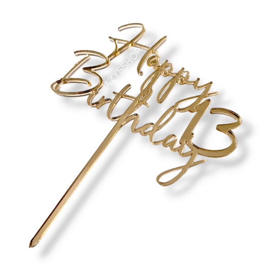 Personalisierbarer Happy Birthday Topper mit Zahl