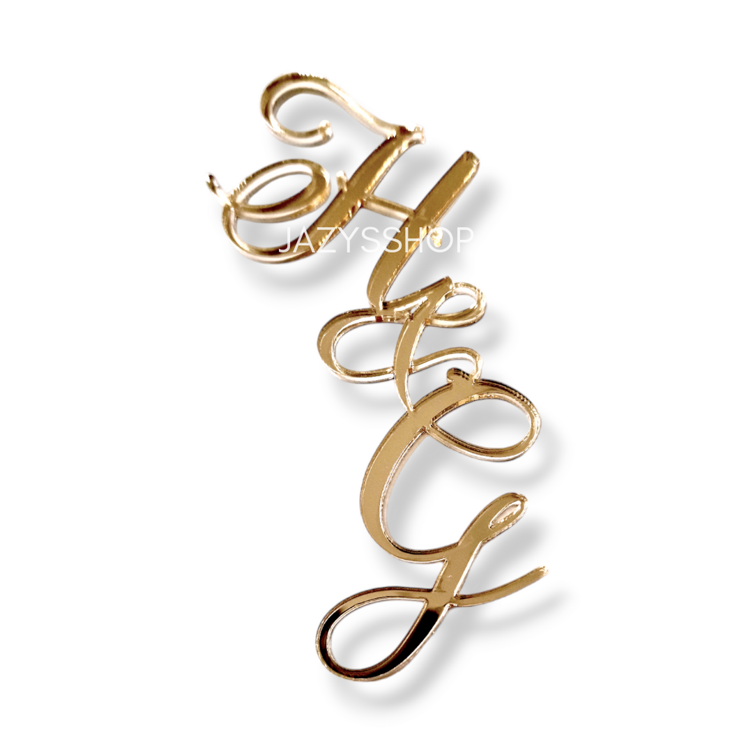 Initialen Charm Curly