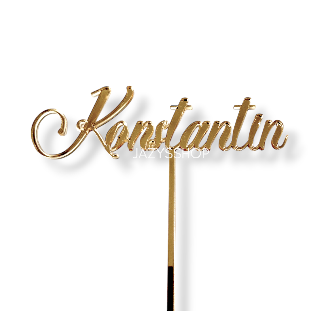 Individueller Namens-Caketopper Modernclassy