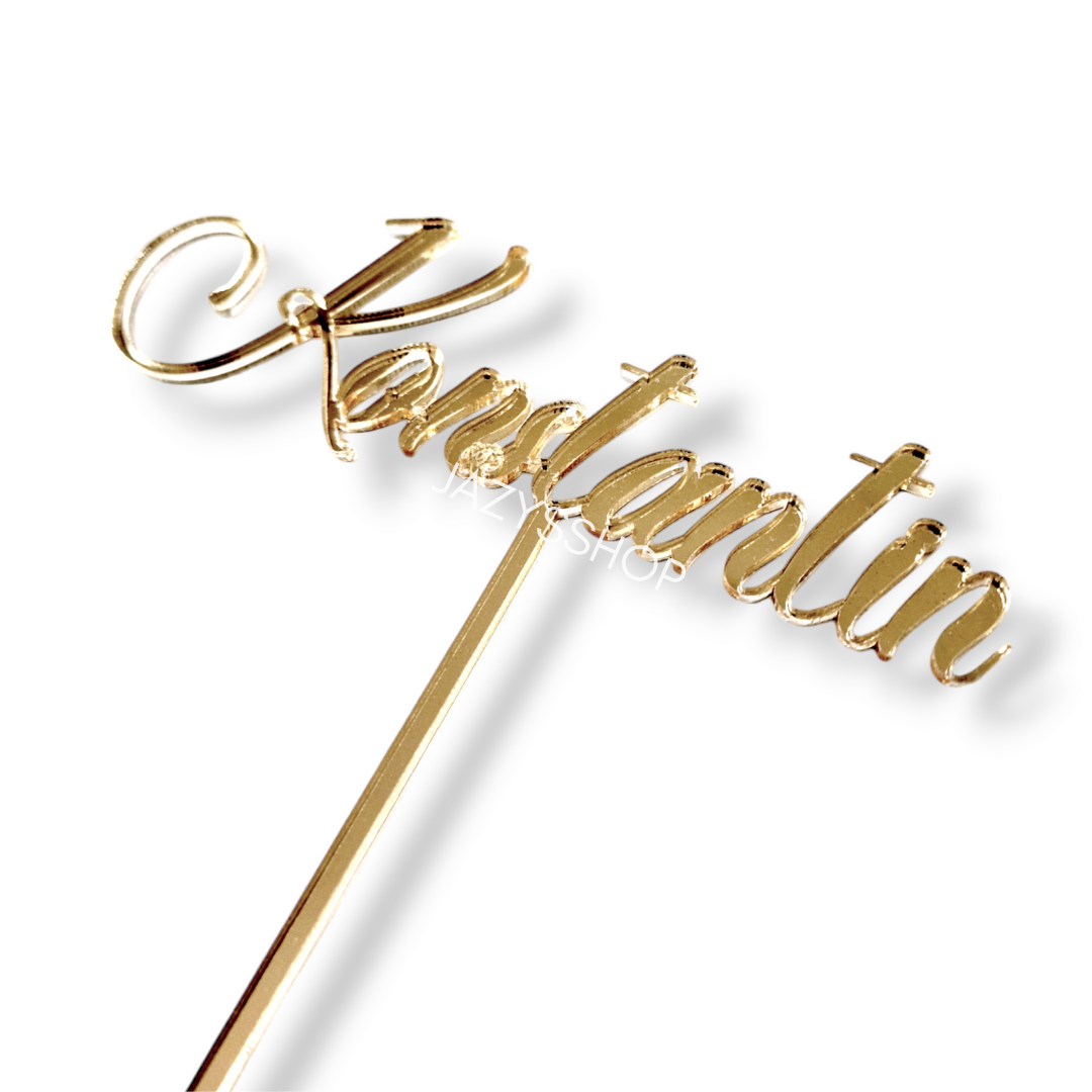 Individueller Namens-Caketopper Modernclassy