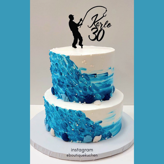 Individueller Acryltopper "Angler"