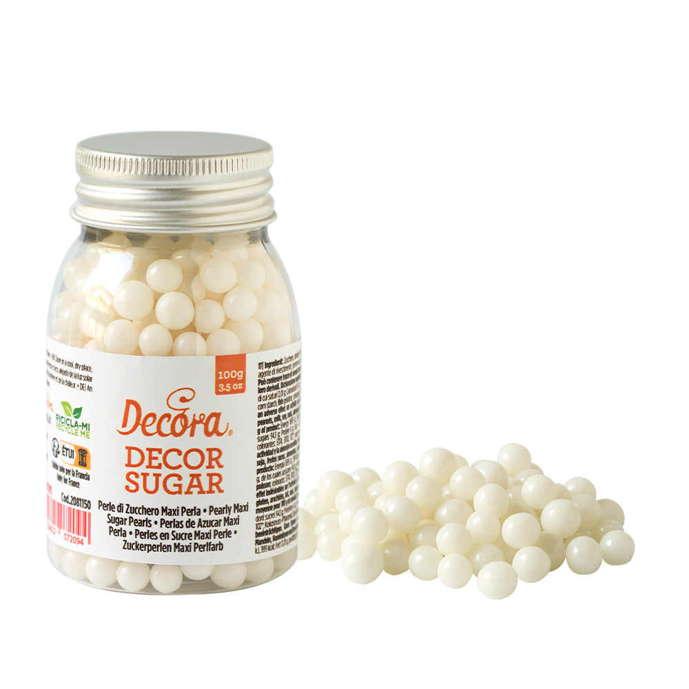Decora Zuckerperlen Maxi Perlweiß 100 gr.