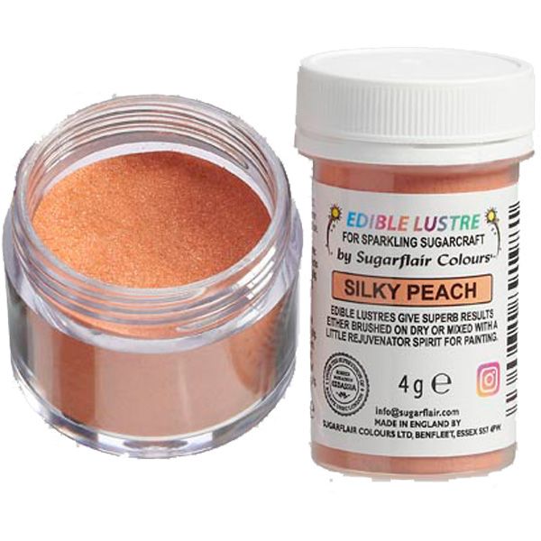Sugarflair Puderfarbe glänzend - Silky Peach 4 gr.