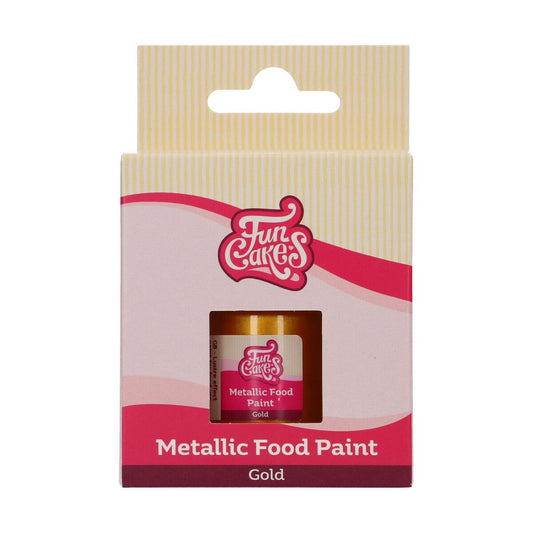 Funcakes Metallic Paint Gold 30ml MHD 11/25