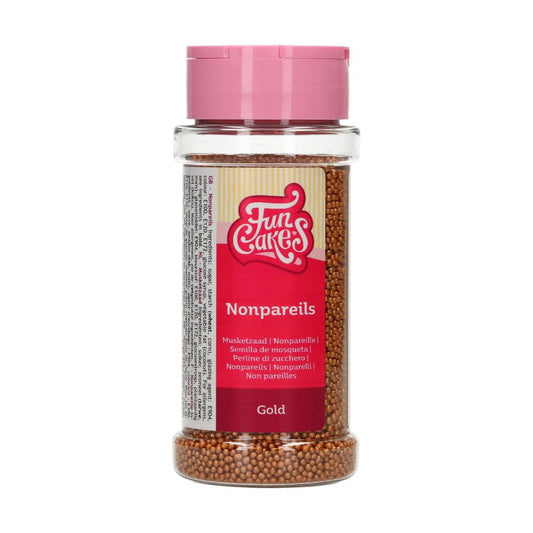 Funcakes Nonpareils Streusel - Gold 80gr. MHD 09/25