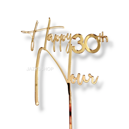 Personalisierbarer Topper "Happy Name+Zahl"