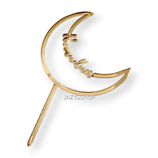 Acryltopper Ramadan Mond Gold