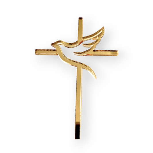 Acryl Charm Kreuz "Doveframe"