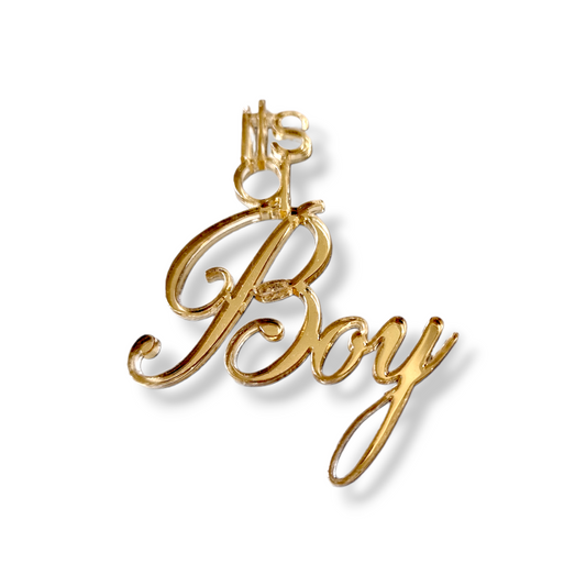 Acryl Charm it's a Boy Gold
