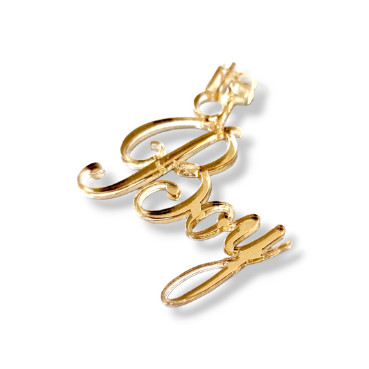 Acryl Charm it's a Boy Gold