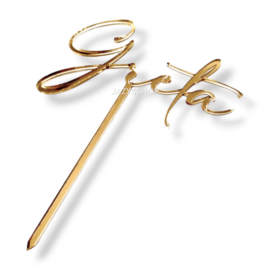 Individueller Namens-Caketopper "Modern"