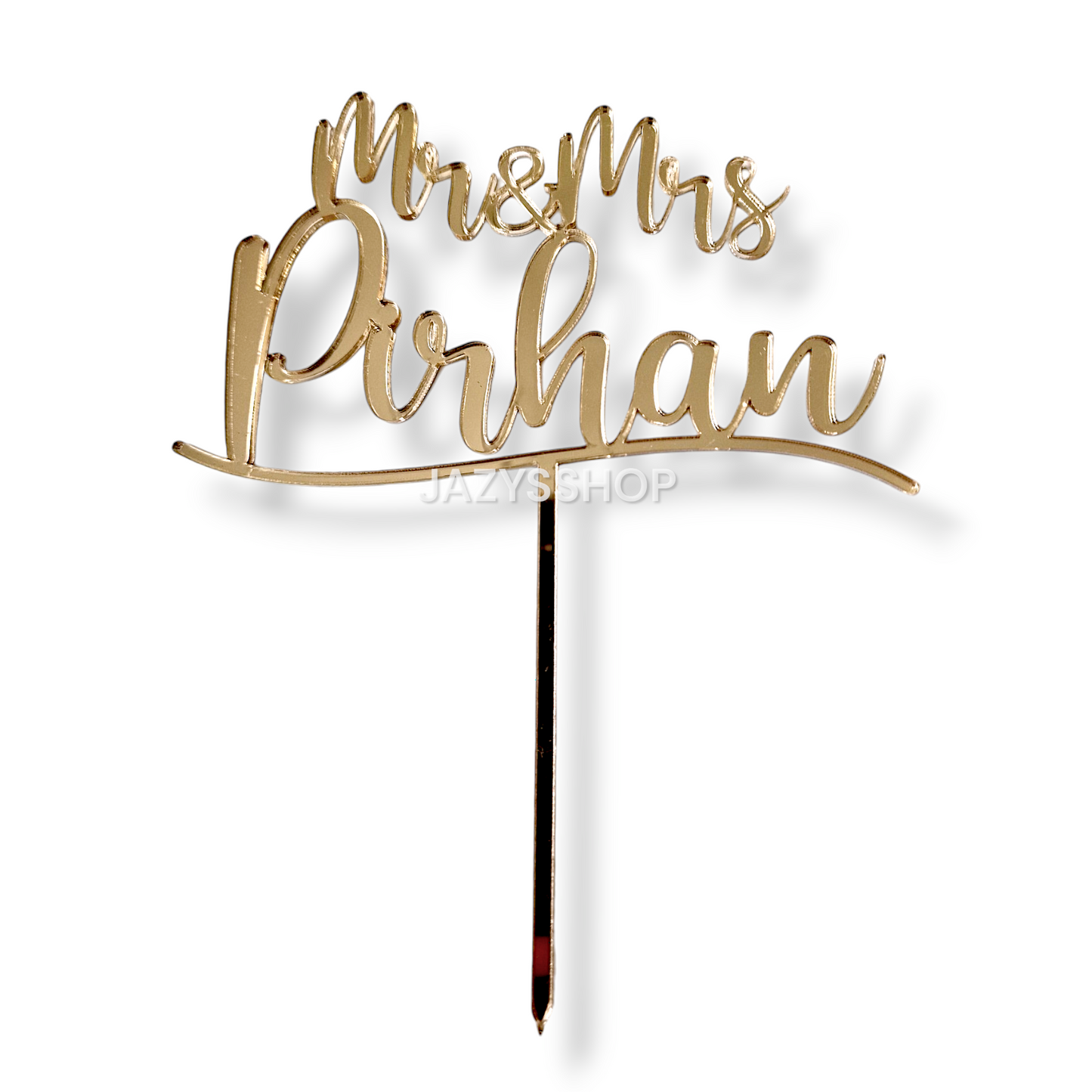 Individueller Acryltopper Wedding Mr&Mrs+Name