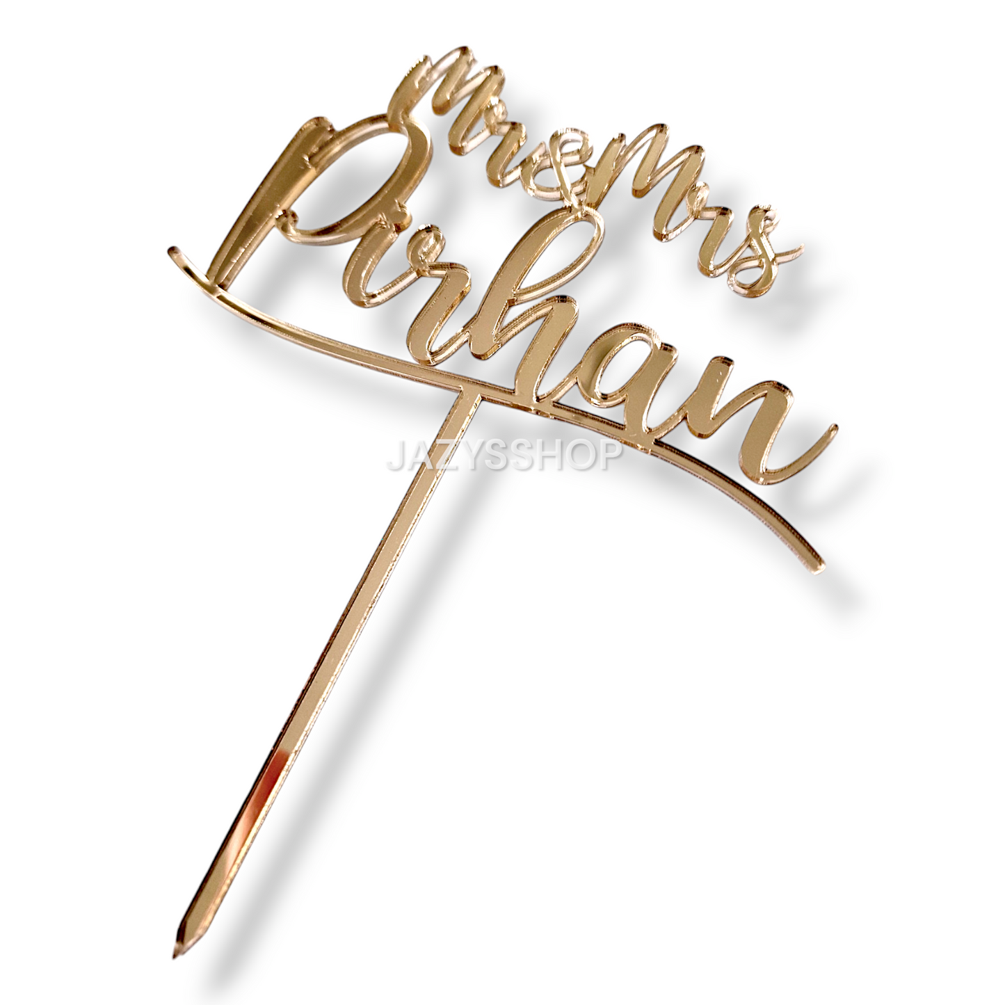 Individueller Acryltopper Wedding Mr&Mrs+Name