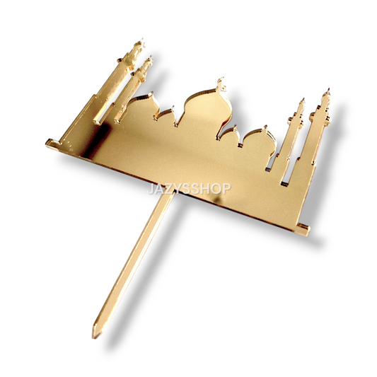 Acryltopper Moschee Silhouette Gold
