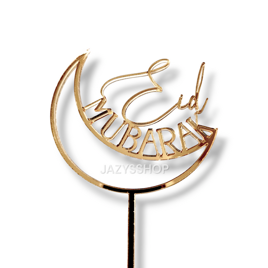 Acryltopper Eid Mubarak Gold 3