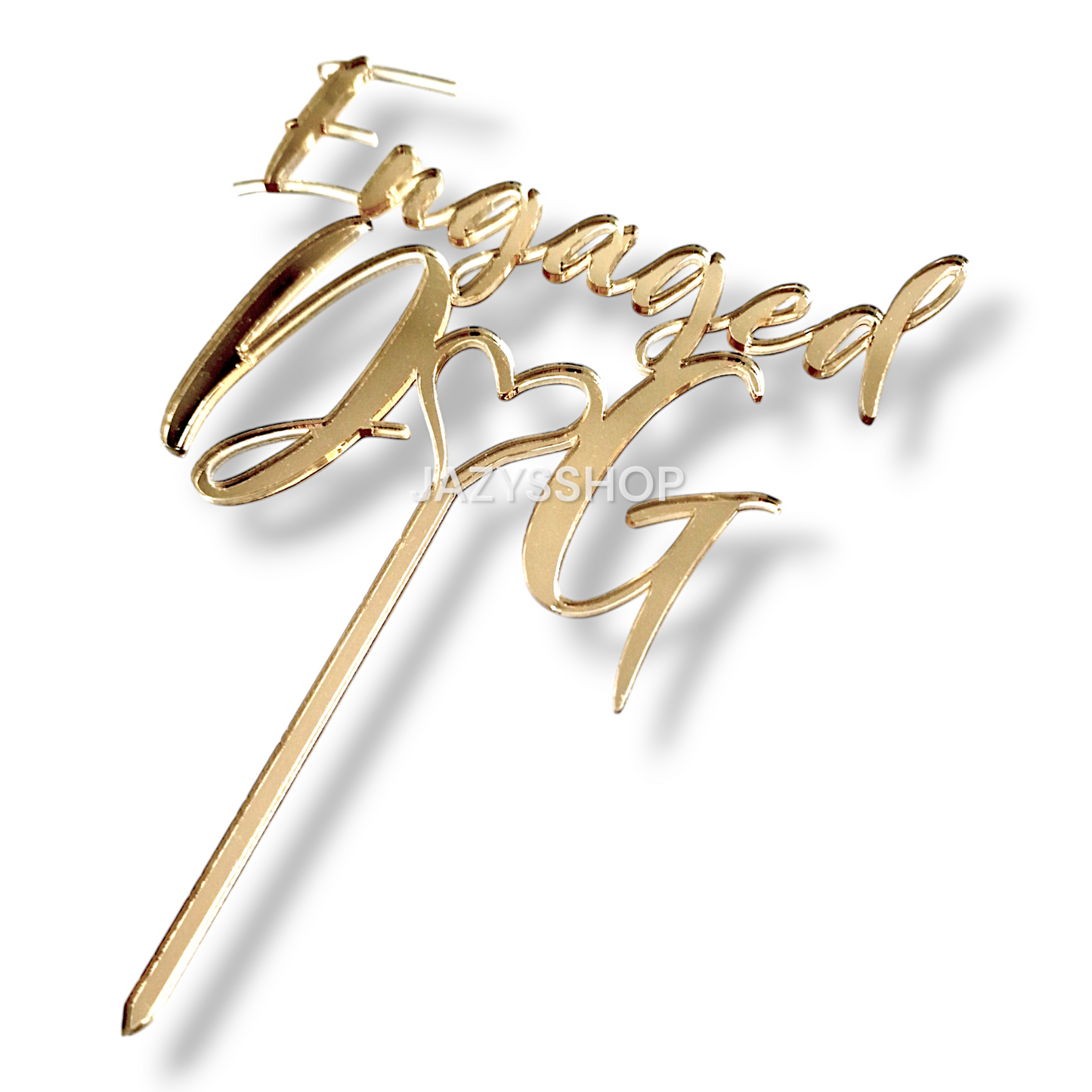 Individueller Hochzeitstopper Engaged Initials