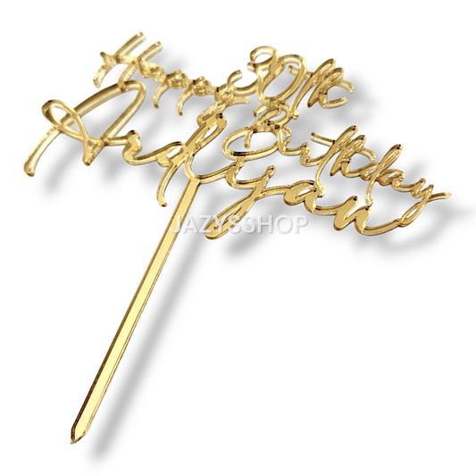 Personalisierbarer Topper Modern Zahl&Name