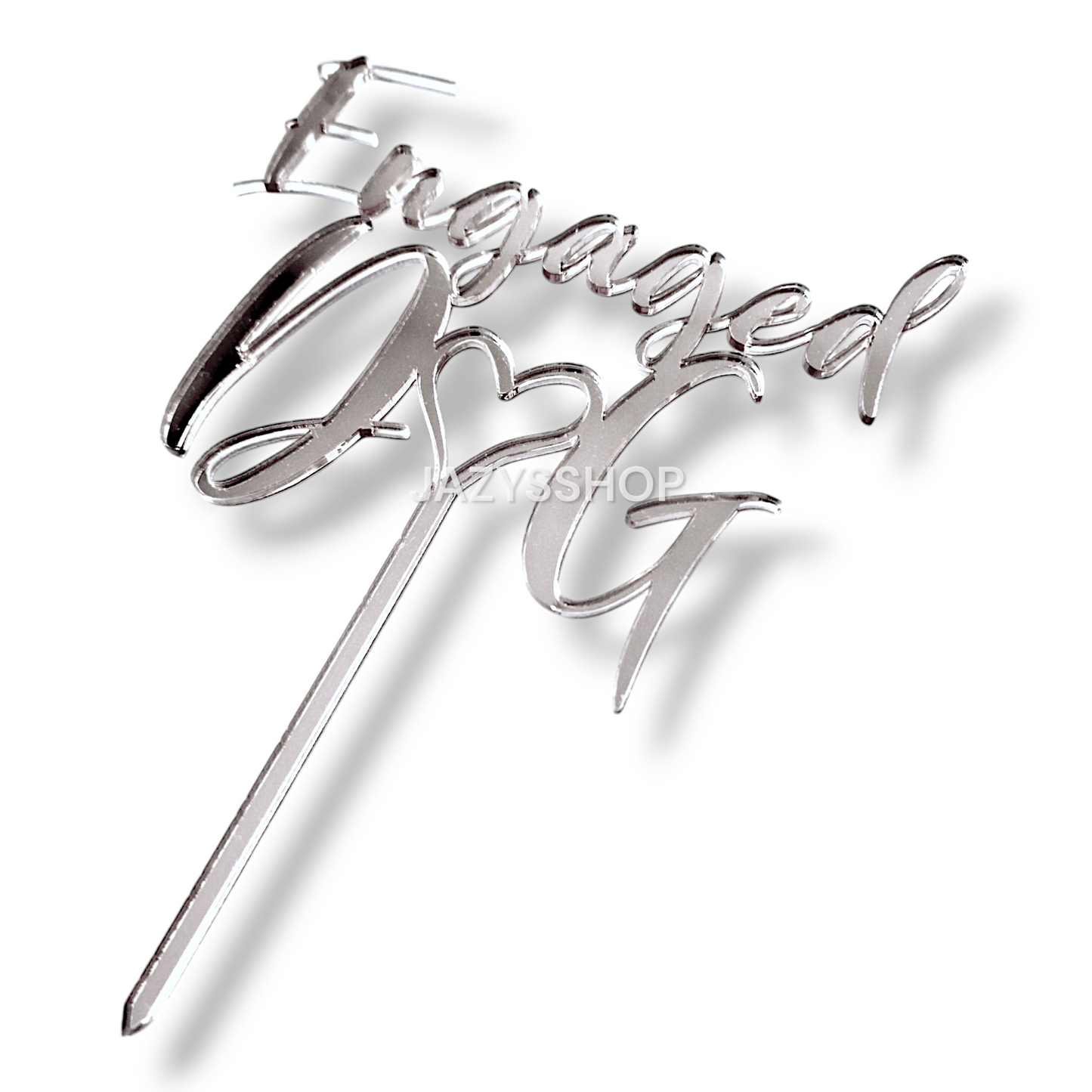 Individueller Hochzeitstopper Engaged Initials