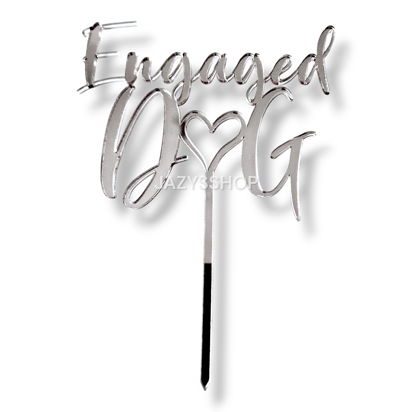 Individueller Hochzeitstopper Engaged Initials