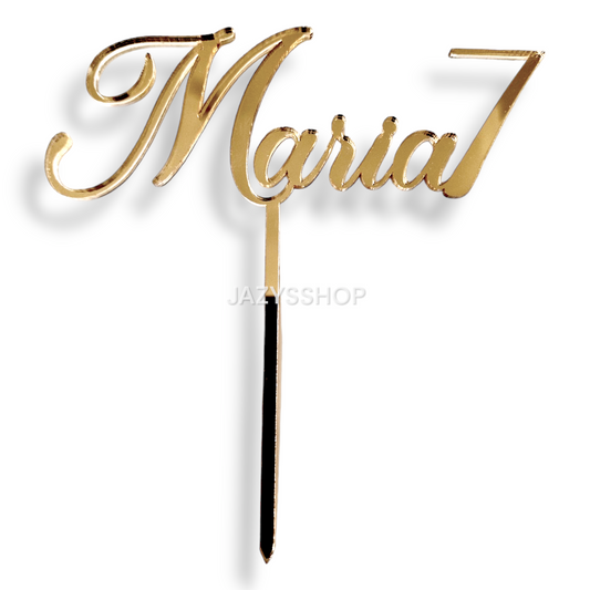 Individueller Namens-Caketopper Zahlkombi