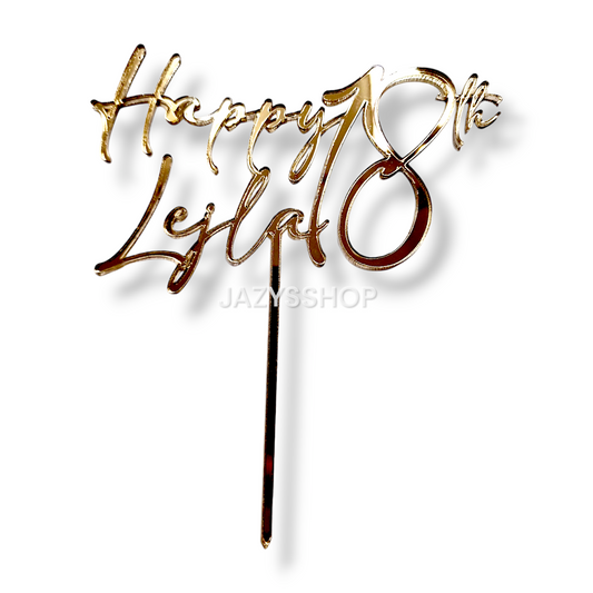 Personalisierbarer Topper Happy 18th