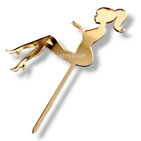 Silhouette Girl Caketopper