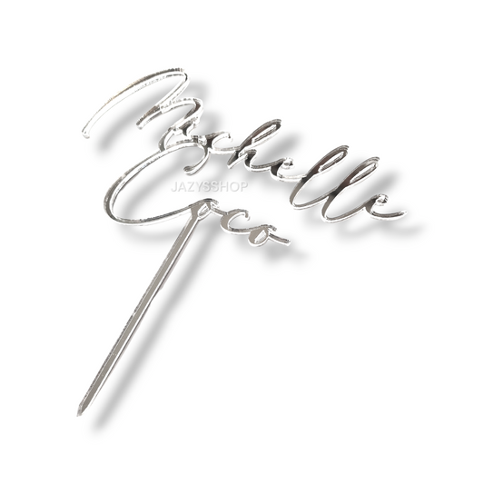 Individueller Namens-Caketopper "Modern" Doppelname