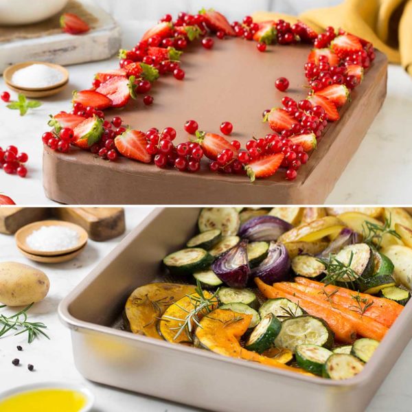 Rechteckige Backform Roségold