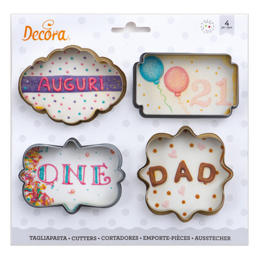 Rahmen/Plaketten Ausstecher Set/4 Stk.