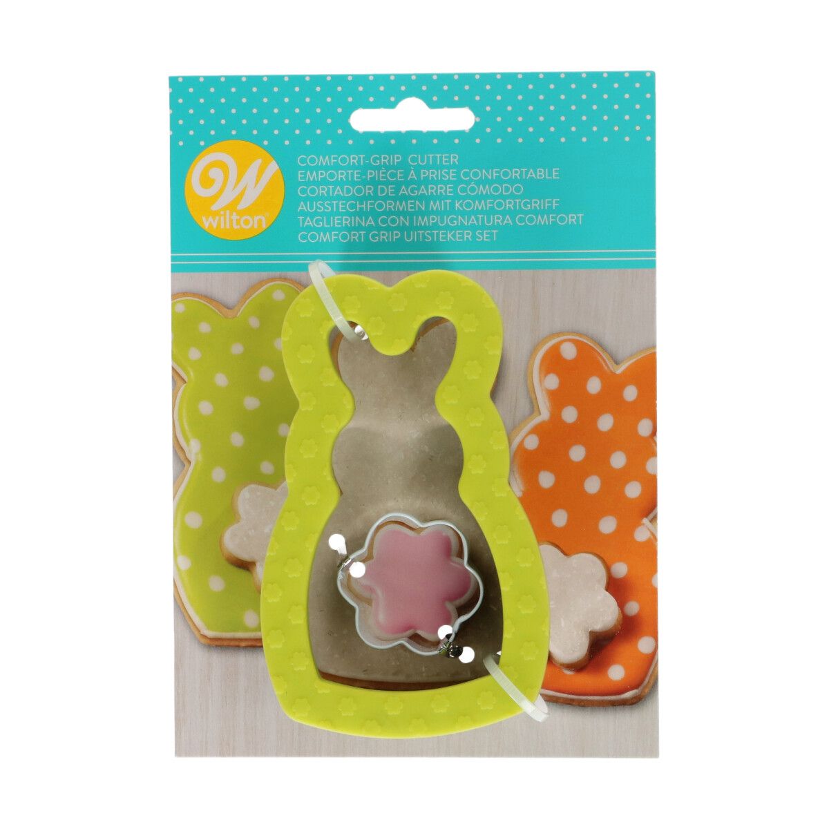 Wilton Ausstecherset Grip Hase&Blümchen