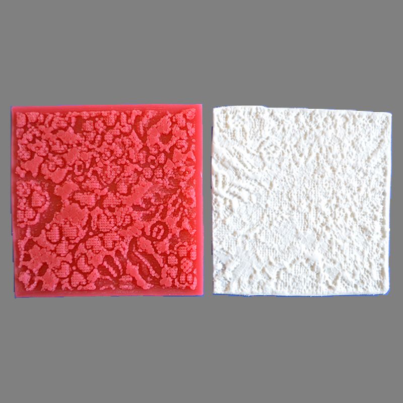 Silikonform Prägematte - Feine Spitzenstruktur 10x10cm