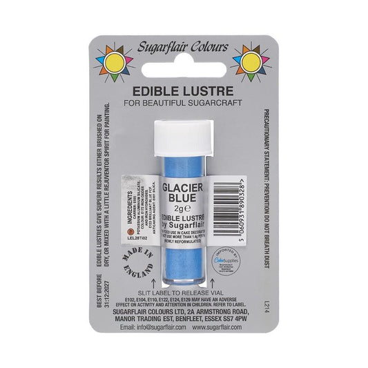 Sugarflair Puderfarbe Lustre - Glacier Blue 2 gr. MHD 12/27