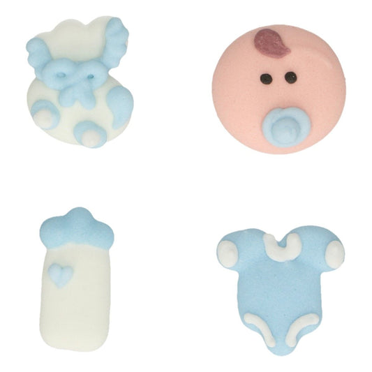 Funcakes Zuckerdekoration - Baby Boy Set/12 Stk. MHD 2/25