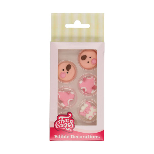 Funcakes Zuckerdekoration - Baby Girl/8 Stk. MHD 2/26