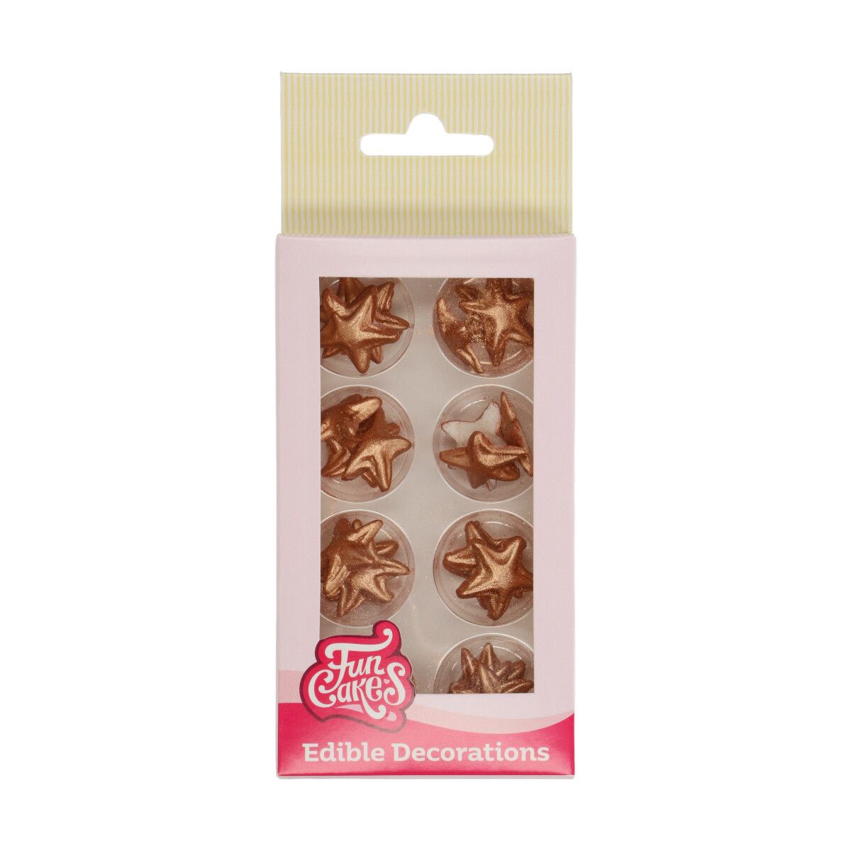 Funcakes Zuckersterne Bronzegold/24 Stk. MHD 5/25 (LOE)
