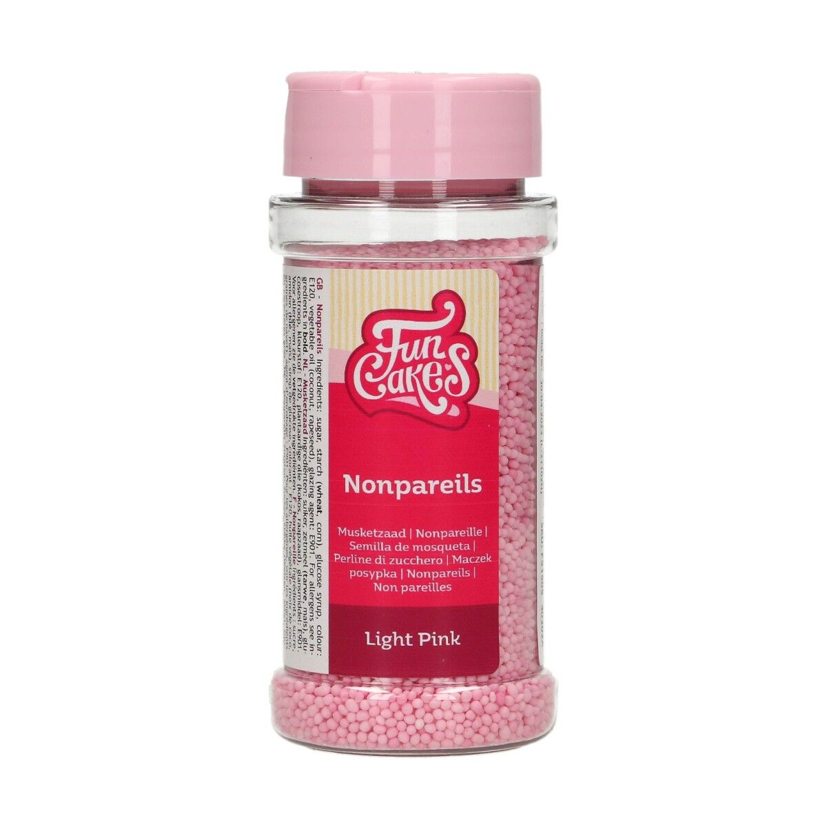 Funcakes Nonpareils Streusel - Hellrosa 80gr.