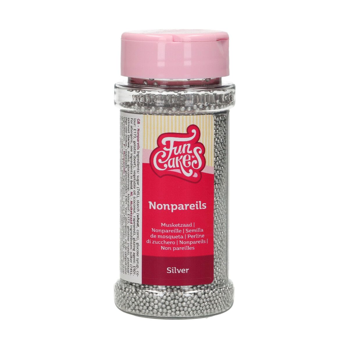 Funcakes Nonpareils Streusel - Silber 80gr. MHD 09/25