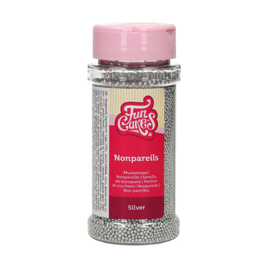 Funcakes Nonpareils Streusel - Silber 80gr. MHD 09/25
