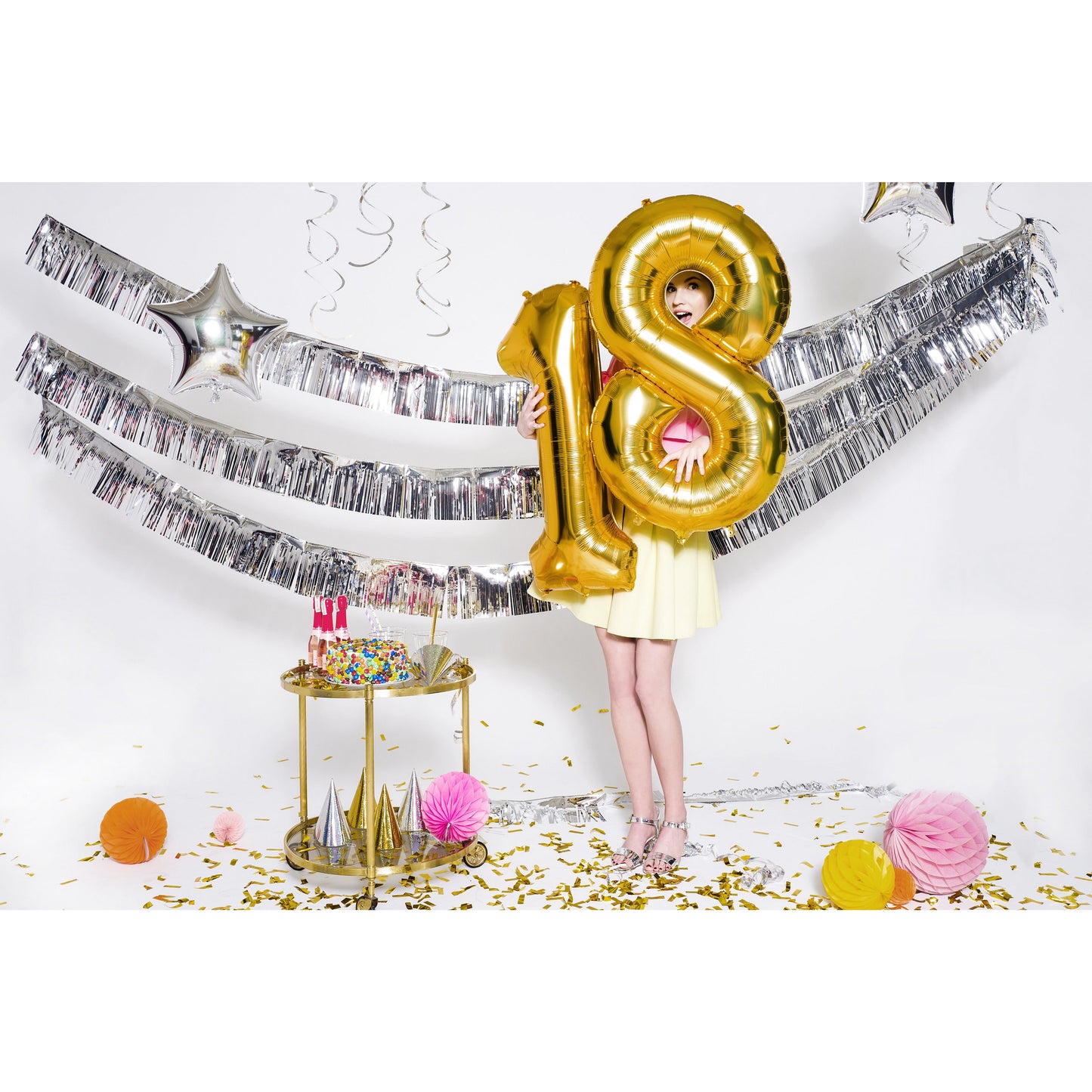 Folienballon Ziffer ''1'', 86cm, gold