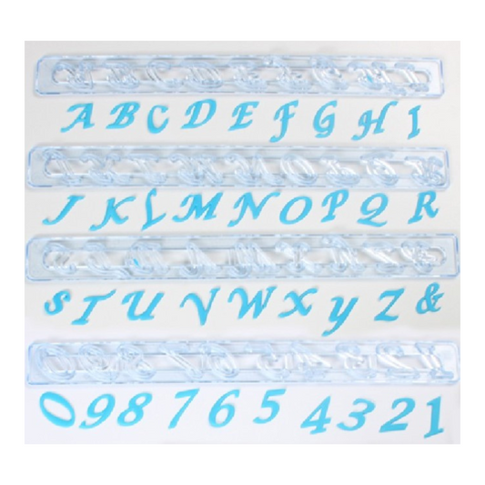 FMM Script Italic Alphabet & Zahlen Leiste Großbuchstaben