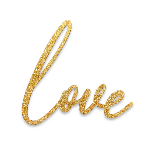 Fronttopper/Charm Glitzergold love