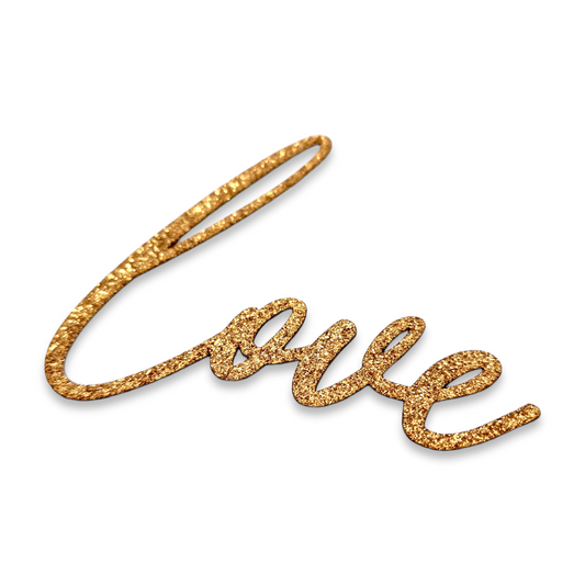 Fronttopper/Charm Glitzergold love