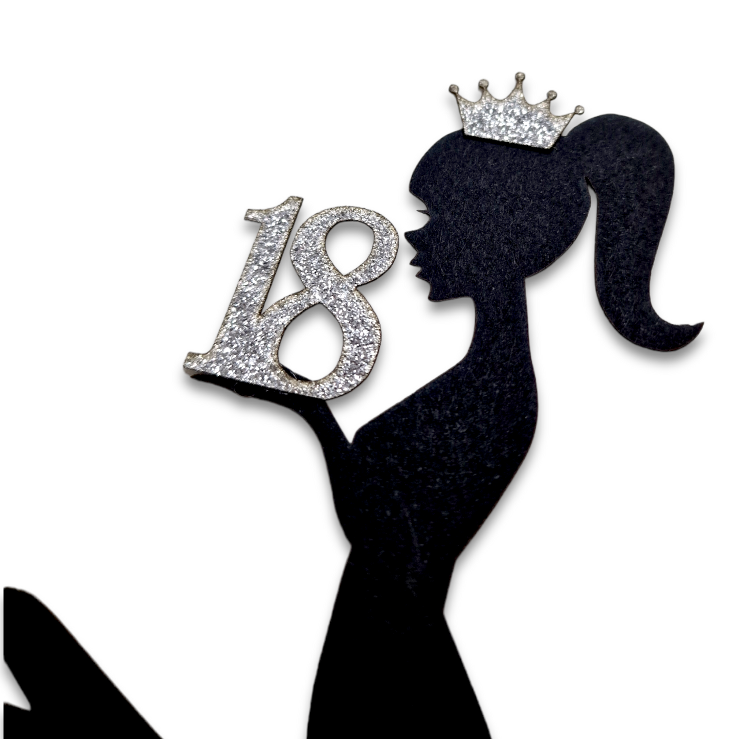 Silhouette Girl Topper mit Wunschzahl